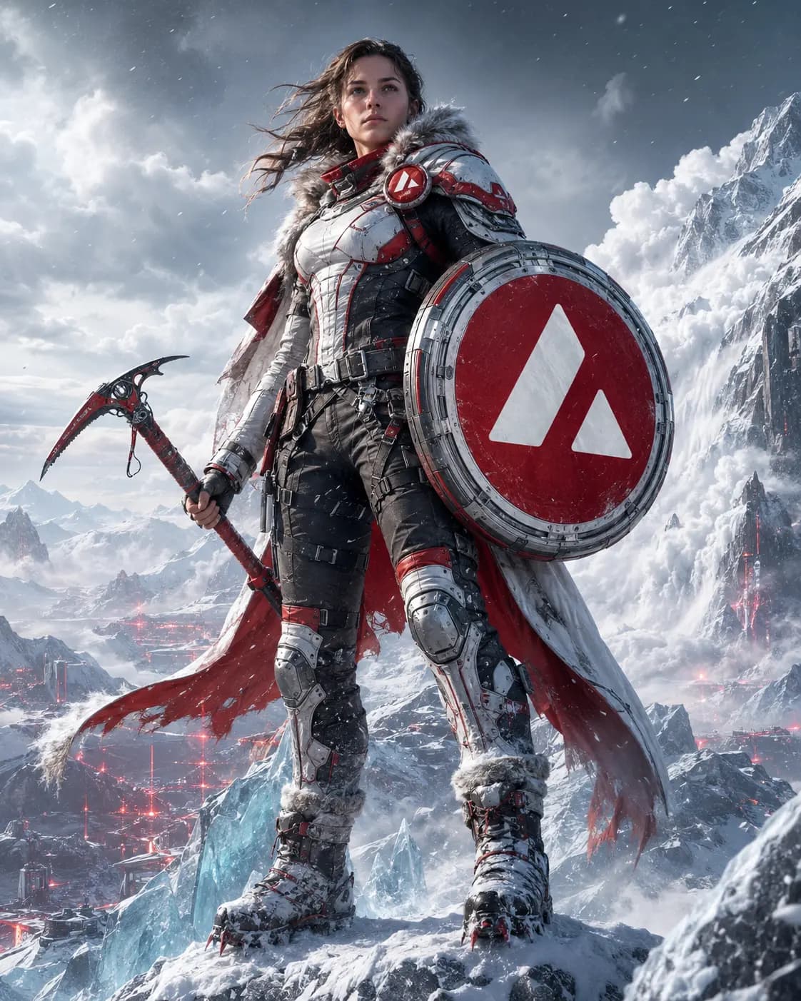 The Crimson Mountaineer, AION Crypto character inspired by Avalanche