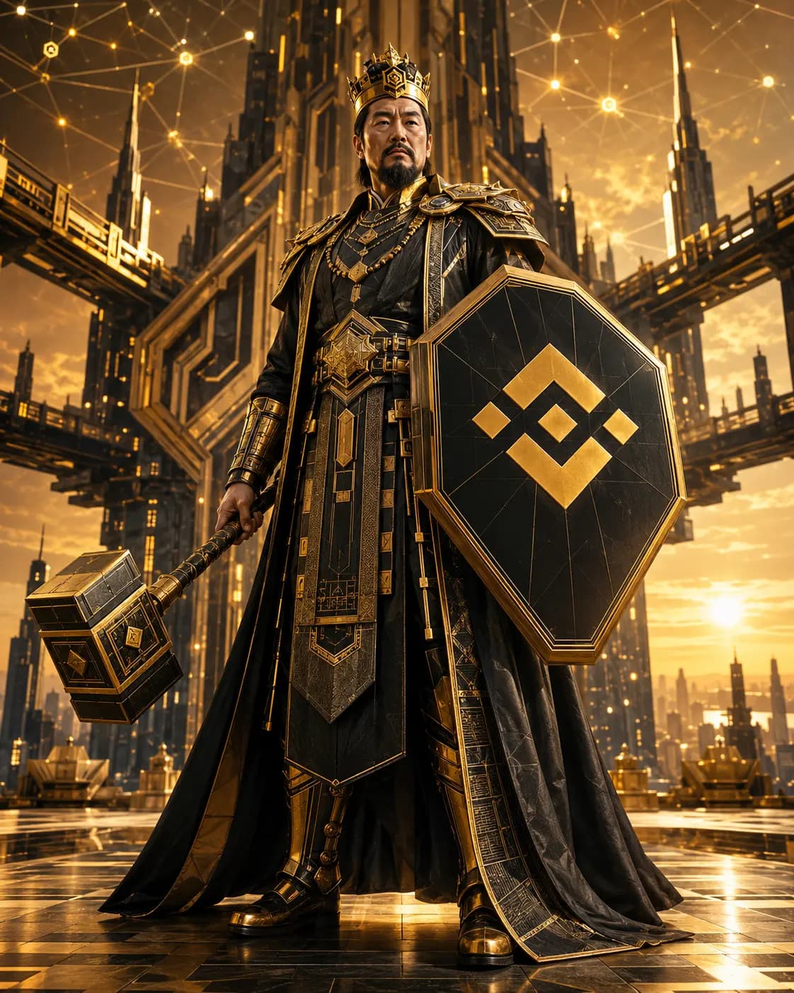 The Golden Architect, AION Crypto character inspired by BNB